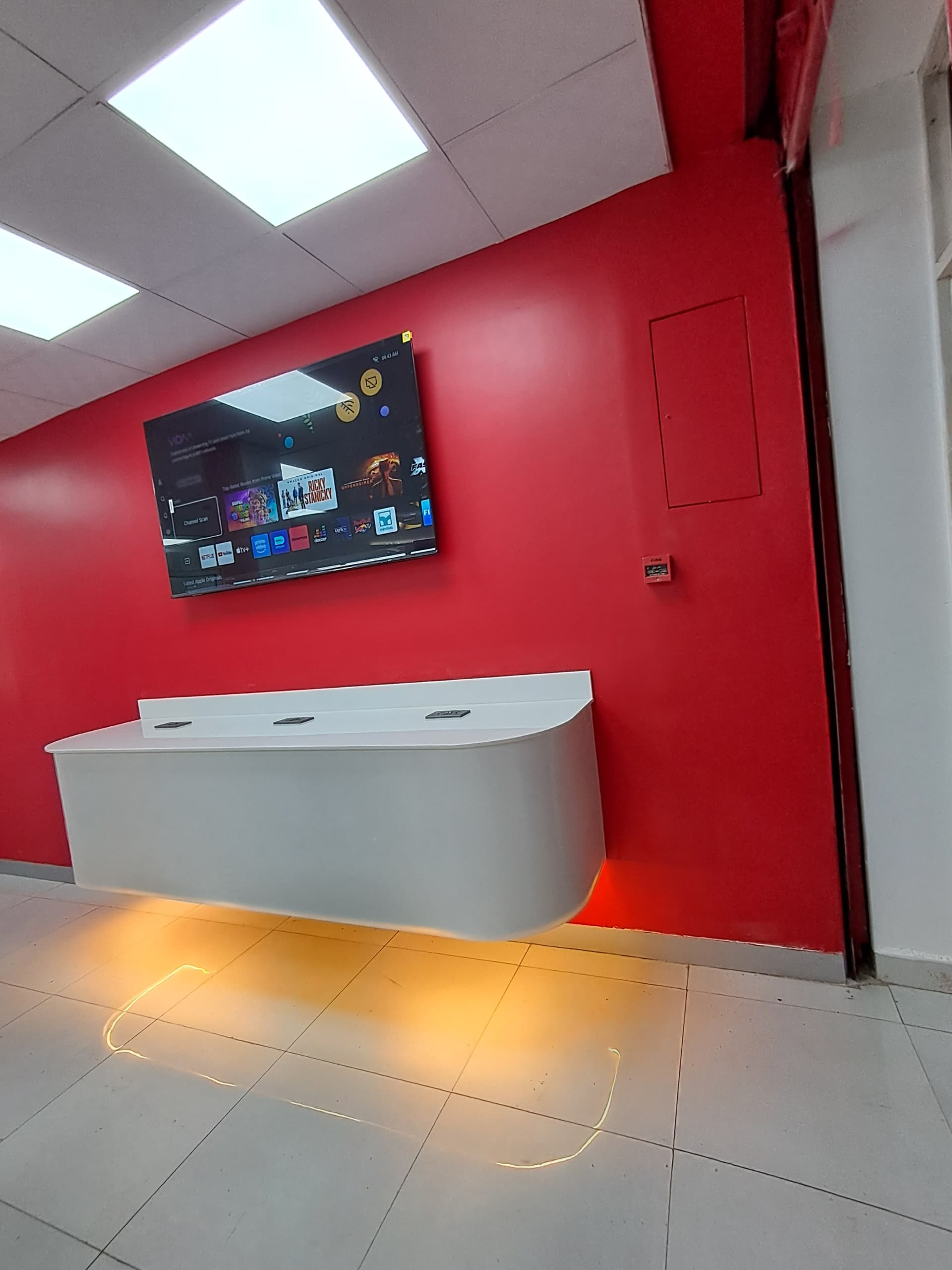 Completed interior with feature wall, joinery and integrated finishes